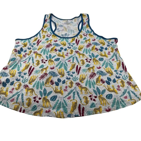 Secret Treasures Women's Size 2X 18W-20W Sleep Tank Top Leopard Leaves New - Picture 1 of 10